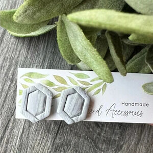 2/$10 #062 Handmade Wood Grain Gray